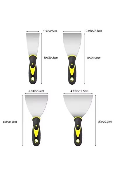 KANA 4-piece set measuring 2/3/4/5 inches: putty knife, scraper, trowel, painting tools, construction tools