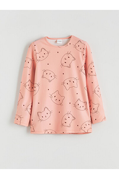 LC Waikiki New Season Crew Neck Fleece Girls' Pajama Set