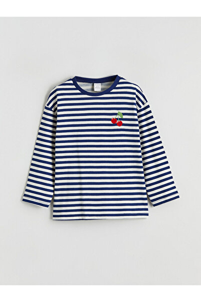 LC Waikiki Crew Neck Striped Girl's T-Shirt