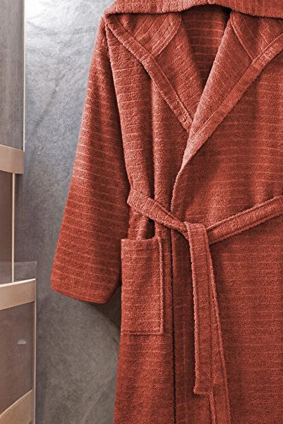 HRN Textile Cotton Nature Hooded Bathrobe