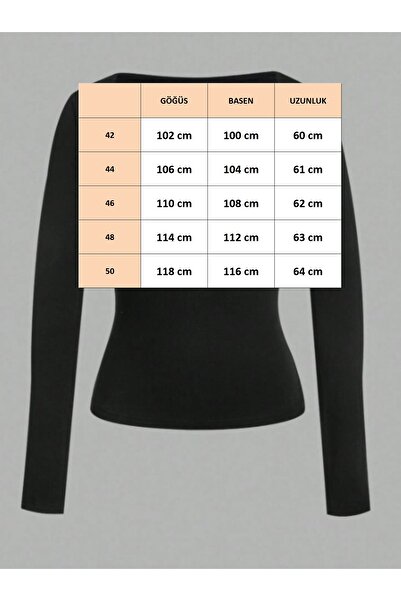 FOR ESRA BIG TREND Women's Plus Size Square Neck Long Sleeve Modal Soft Texture Stretchy Blouse