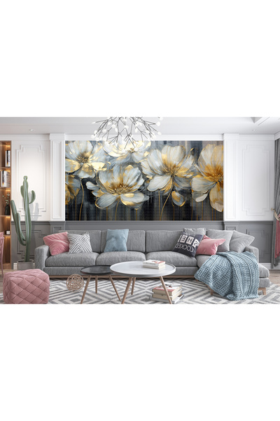 Home Yağlıboya çiçek resmi poster duvar kağıdı