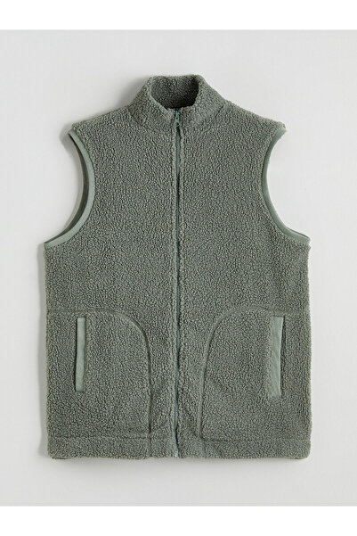 LC Waikiki New Season Mock Neck Women's Plush Vest