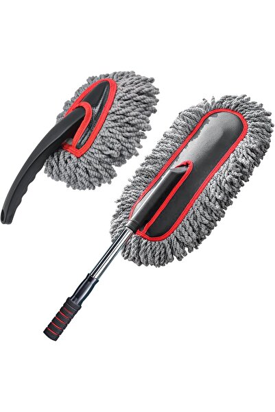 Generic 2 Pack Car Duster Microfiber Extendable Handle Scratch Free Dash Duster Pollen Remover