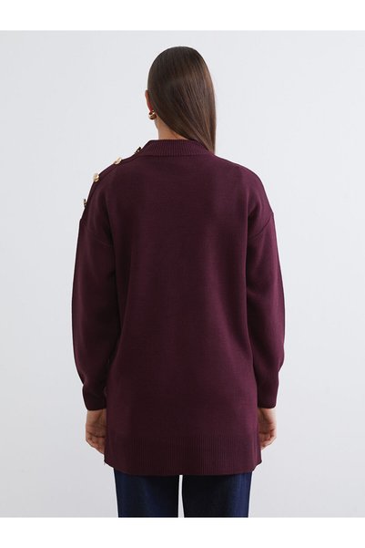 LC Waikiki Lcw Modestbordo Mock Neck Women's Knitwear Tunic
