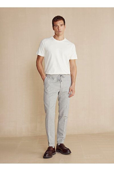 BROOKS BROTHERS Normal Bel Duble Paça Standart Gri Erkek Pantolon BBFW24MPT015