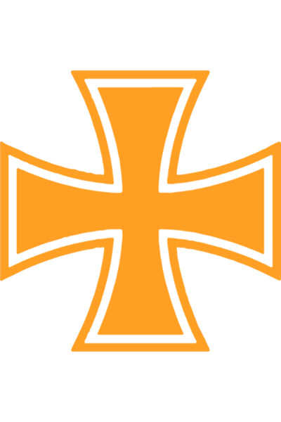 Oracal Car sticker ''Cross'', 15x15 cm, orange