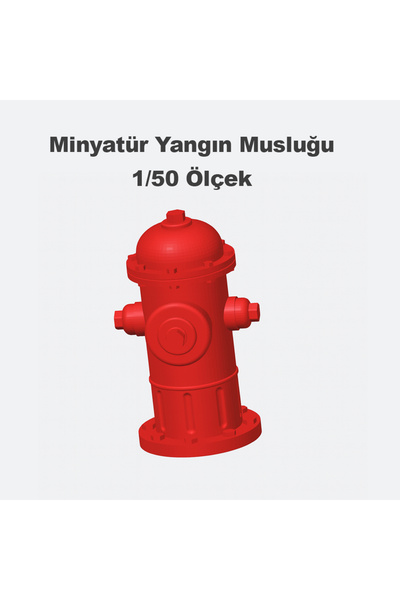 Köseoğlu 6 Adet Yangın Musluğu - 1/50 Ölçekli 1:50 - Figür, Maket, Minyatür
