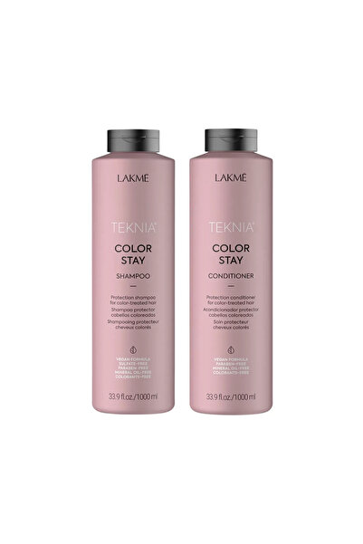 Lakme Teknia Color Stay Set για βαμμένα μαλλιά, σαμπουάν 1000ml + μαλακτική κ...