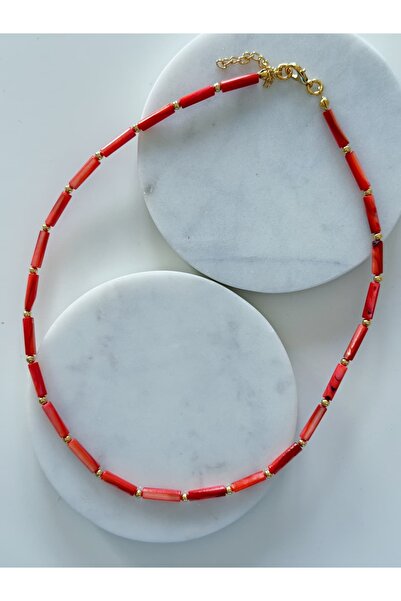 CHARMLUCKY Pipe Stone Necklace