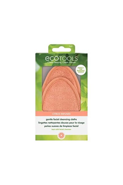 Ecotools مناشف تنظيف الوجه اللطيفة - برائحة الحمضيات، عبوة من قطعتين