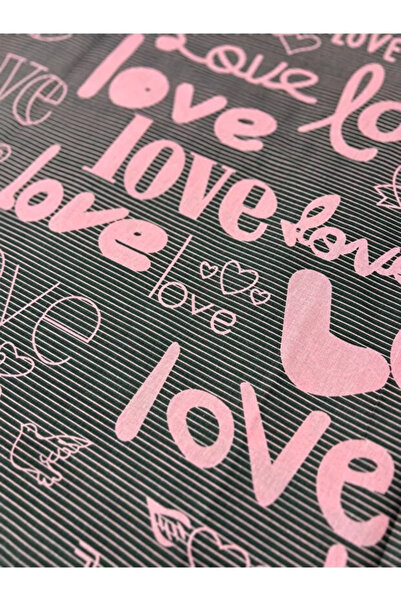 mihriban Double Duvet Cover Set Love Pattern (Without Sheets)