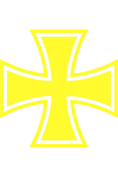 Oracal Car sticker ''Cross'', 15x15 cm, yellow