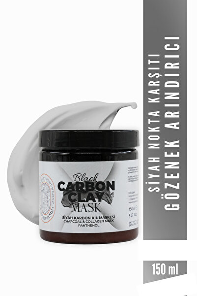 HANZADE HANIM Charcoal Siyah Karbon Kil Maskesi Siyah Nokta Karşıtı 150ml