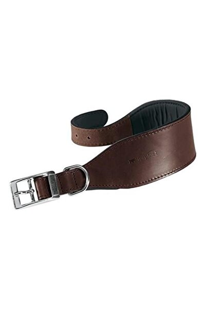 Ferplast طوق كلب من جلد الثور VIP CW، اللون: بني، الأبعاد: 40-46 سم × 25 مم