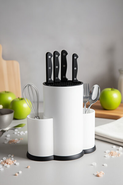 Hagen 3-Compartment Multi Vertical Cutlery Holder Knife Holder Countertop Cutlery Organizer A+ Premium Quality Cutlery Holder