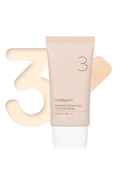 TOPONEE كريم أساس NUMBUZIN Porcelain رقم 3 - بيج SPF50+ PA++++ 50 مل