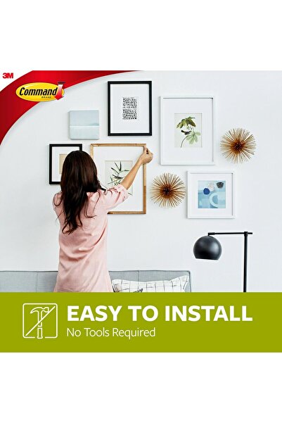 COMMAND Universal Frame Hanger, Large, 3 Hangers with 6 Strips & 6 Stabilizer Strips, White