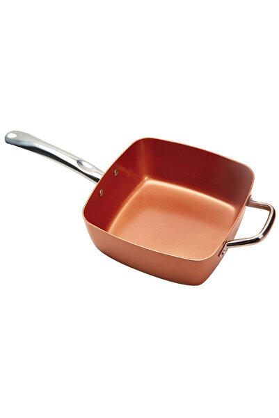 KlaussTech Set de tigăi pătrate, 25x25 cm, cu grătar la abur și coș pentru friteuză