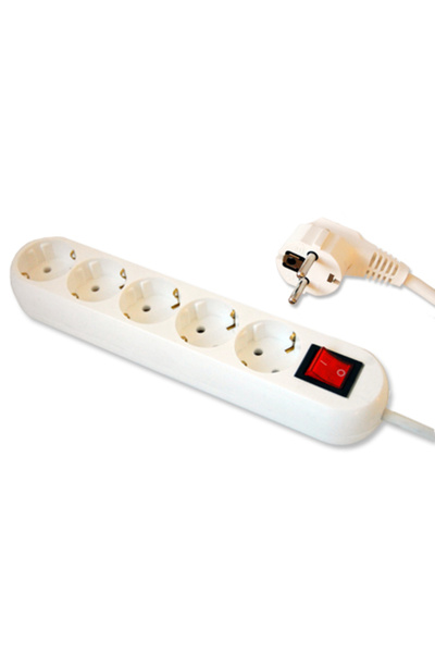 KlaussTech Extension Cord 5 Sockets 2m Cable Switch
