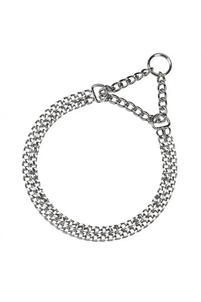 Ferplast Chrome CSS - Semi Choke-Chain Dog Collar Made of Metal Dimension: 48 x 56cm