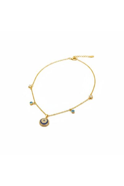 YUSSO ACCESSSORY Kadın Gold Nazar Çelik Kolye 316L