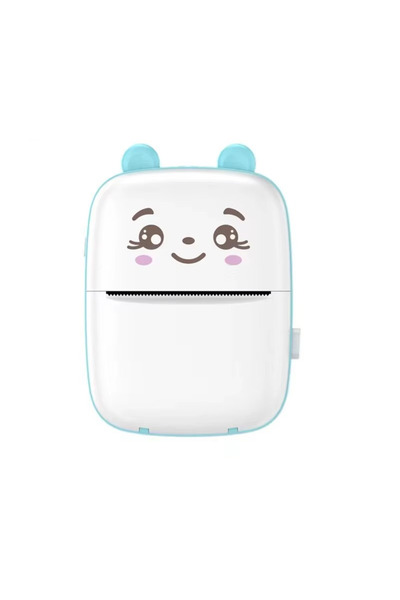 ABYZ Mini thermal printer set and 10 paper rolls 57x25mm Bluetooth iOS/Android APP printing 1000 mAh Blue