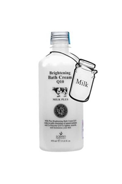 SENTIO كريم الاستحمام لتبييض الجسم برايت آند وايت ميلك بلس كيو 10 من سينتيو - 450 مل