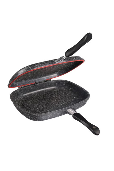 KlaussTech Tigaie dublă, 30 cm, interior marmorat