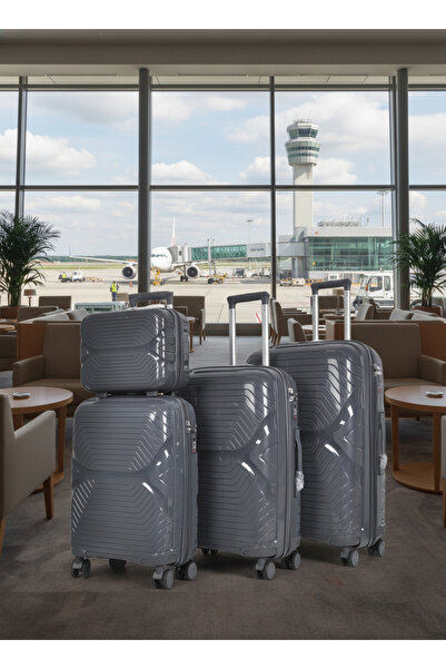 Living 4-Piece Luggage Set with Wheels – Lightweight, Durable, and Approved f...