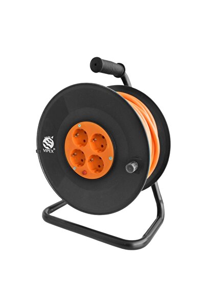 KlaussTech 4-Way Reel Electric Extension Cord 30m