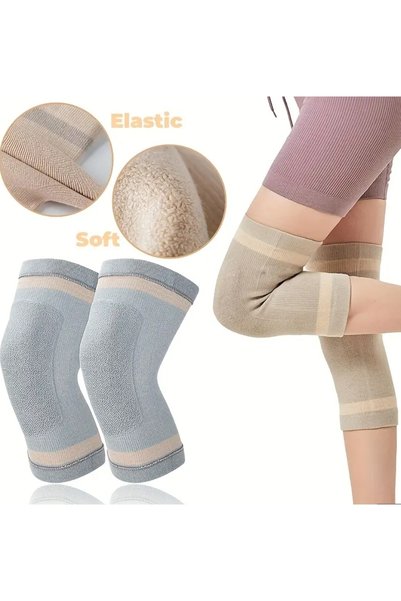 ORGANICYOU Yangzhou 2-Pack Thickened Warm Knee Compression Sleeves - Soft & Comfortable Knee Brace