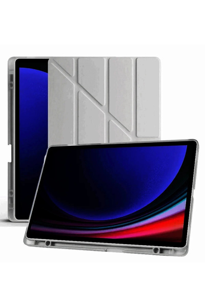 HarmonyAura Samsung Galaxy X610 Tab S9 Fe Plus 12.4 Case Mars Tablet Case with Pen Holder - Dark Gray