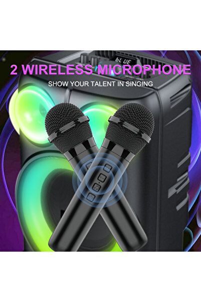 singe SING-E ZQS8238 Double 8 Inch Portable Wireless Loud Speaker KTV DJ Sound Karaoke System