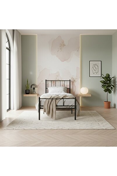 DEC4 سرير حديد يدوم طويلاً بتصميم جذاب 190*90سم