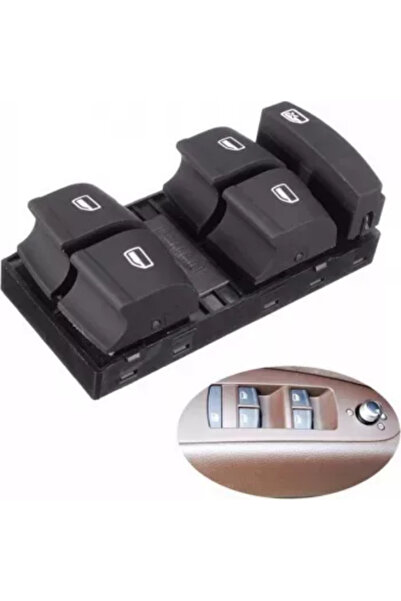 Aftermarket Butoane comutator geamuri electrice pentru Audi A3/S3/A6/S6 (2004-2012) și Q7 (2007-2014)