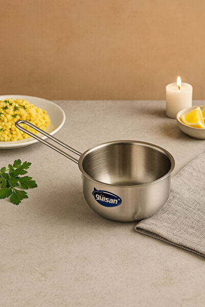 KAMPANYALI Gülsan 16 Cm Paslanmaz Çelik Kaçerola | Sos Tavası – Sütlük – Yumurta Haşlama