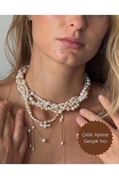 aysjwrlly Gerçek İnci Kolye- Gelin incisi