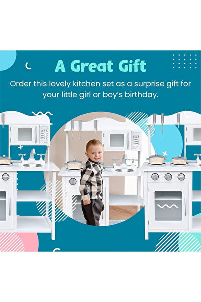 Fitness World Wooden kitchen toy set for children