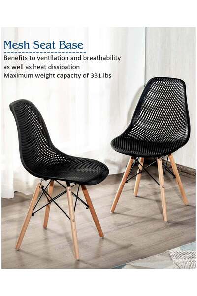 Taimi 3-Piece Dining Set – Round Tempered Glass Table 80x80x72cm with Wooden Legs & 2 Black Chairs