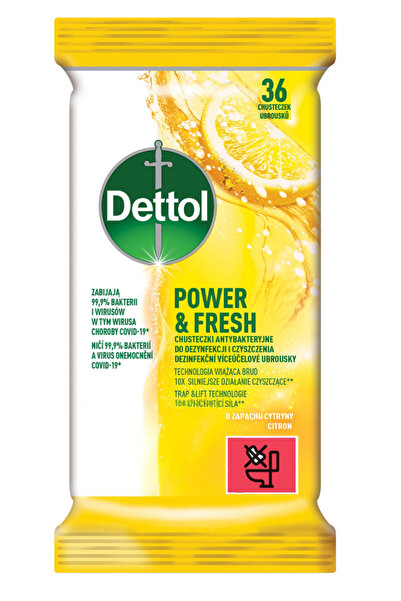 Other Șervețele umede DETTOL și fără drojdie pentru curățarea și dezinfectarea suprafețelor cu lămâie, 36 buc.
