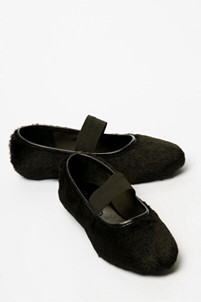 Mubiano Дамски плюшени пантофи с ластик, черни Furiva