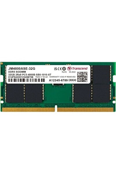BulutRetail Transcend 32Gb Ddr5 4800Mhz Cl40 Notebook Ram (Jm4800Ase-32G)