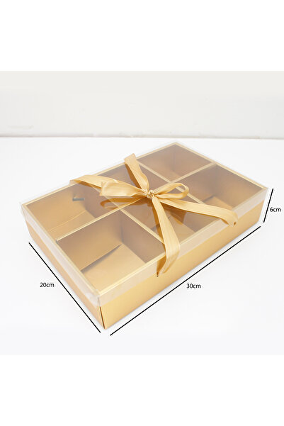 Generic Divided paper boxes 20*30*6 cm gold