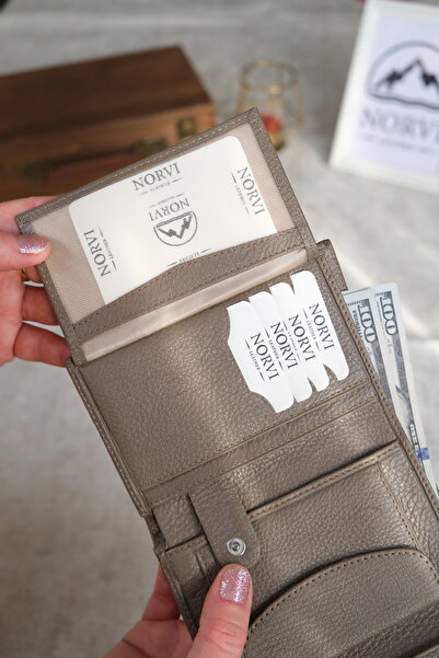 Norvi Leather Genuine Leather Women's Wallet Mink 1222