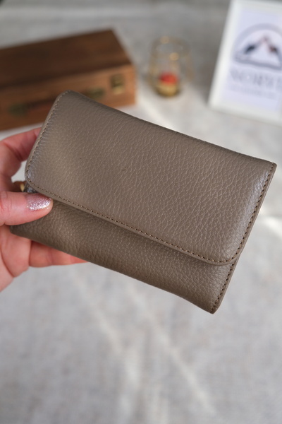 Norvi Leather Genuine Leather Women's Wallet Mink 1222