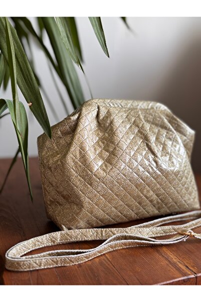 GUELES Trendy Knitted Detailed Soft Leather Hand and Shoulder Bag
