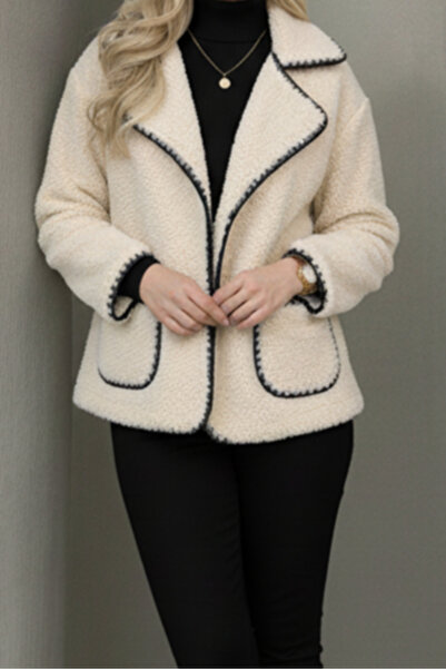 ALFUDO Moda Collection Valley Women's Double-Breasted Collar Teddy Coat