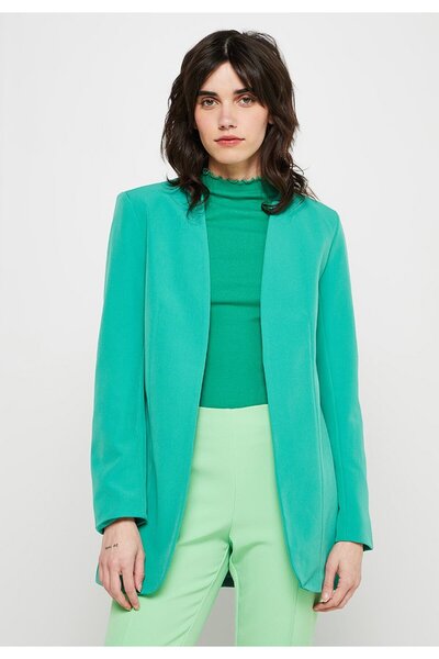 PIECES Blazer Teal - Women