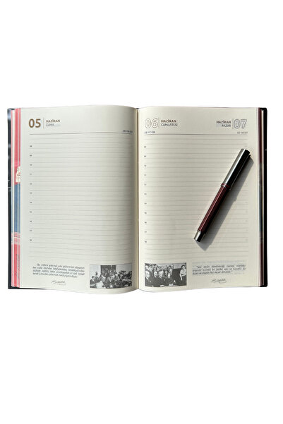 Chi-Chi Papers 2026 Daily Planner and Bordo Pen - Ataturk and Republic Themed - Teacher's Day Gift